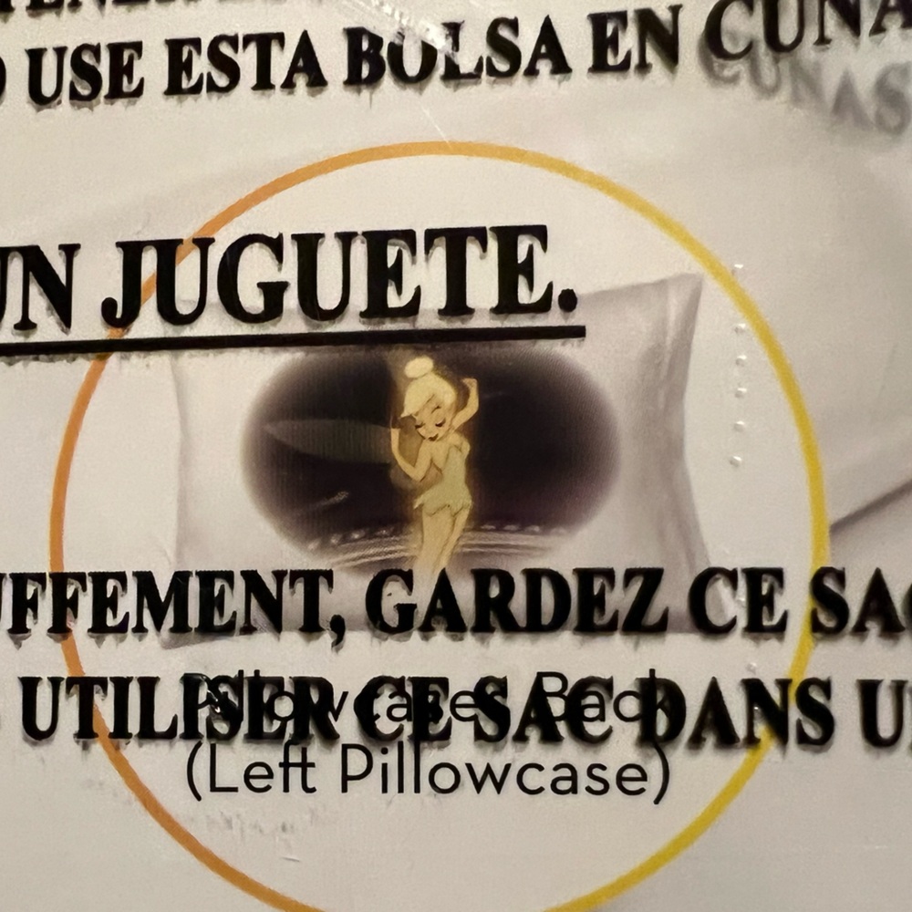 Disney TinkerBell 2 Piece Satin Pillowcase Set-NEW - Picture 4 of 6